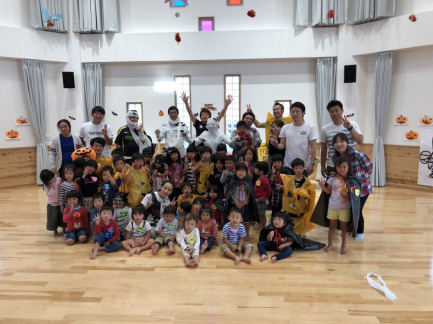 【画像】2017年10月ハロウィンパーティー開催　熊本地震支援活動：熊本県益城町
